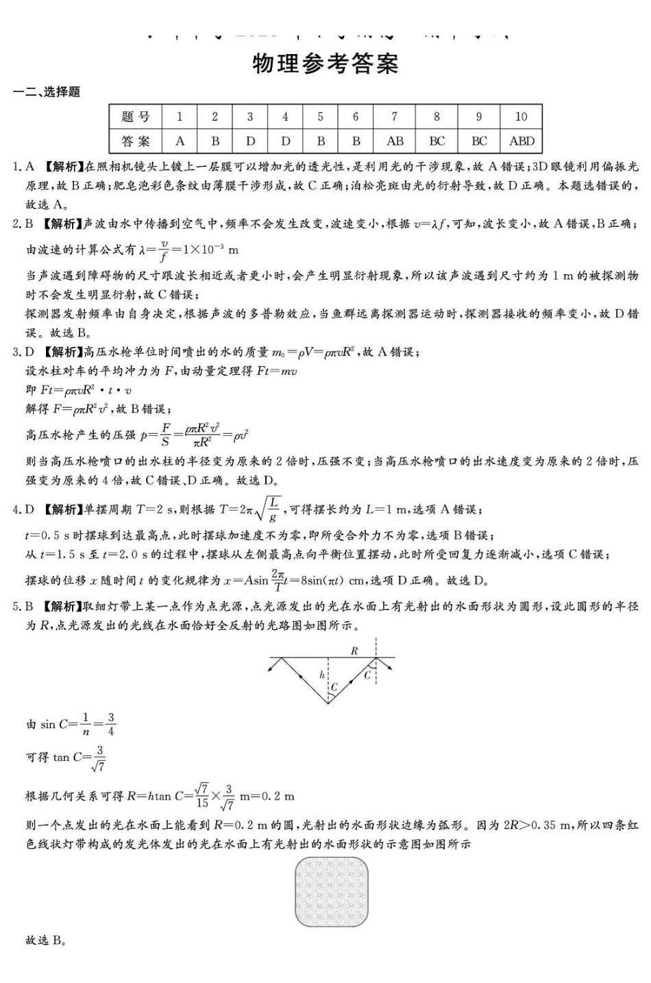 物理试题卷答案【全国5强校】湖南省长沙市长郡中学2025学年下学期高二月期中考试(.0-.2).pdf_第1页