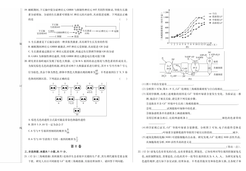 新时代高中教育联合体2025-2026学年高三上学期月期中联考生物.pdf_第3页