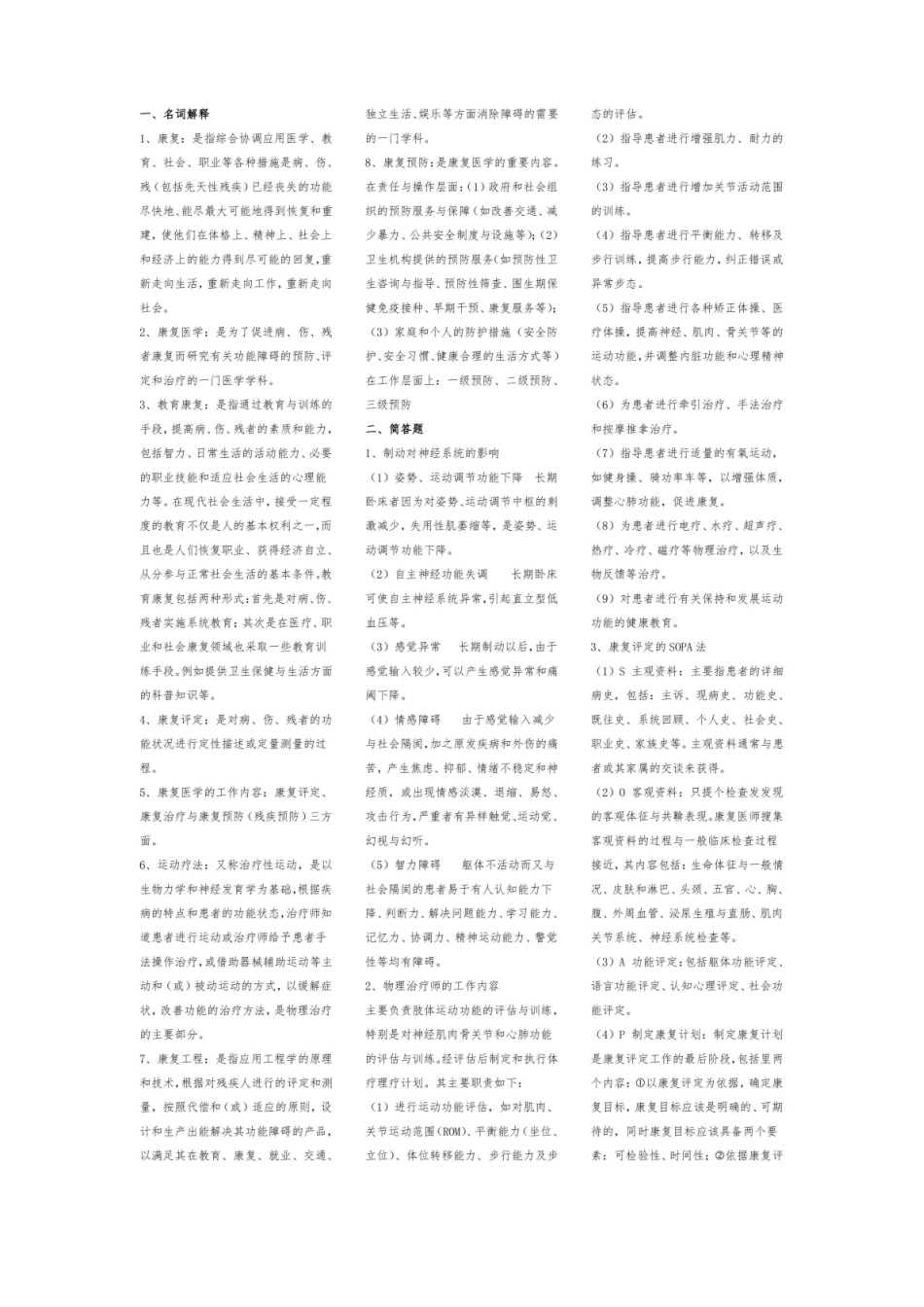 医学院学习必备-康复医学概论知识点-2021年个人用心整理.pdf_第1页