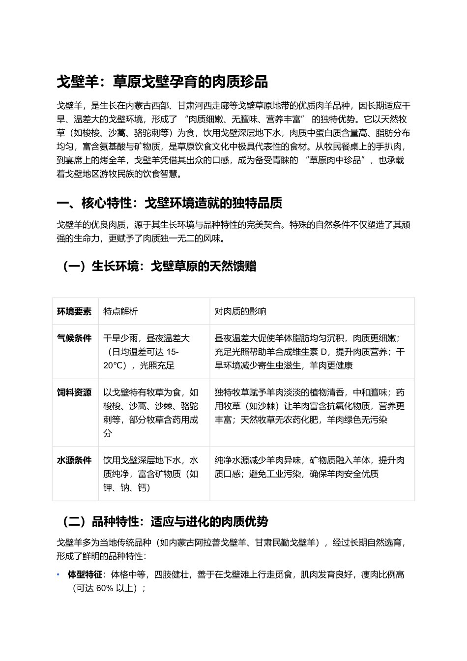 戈壁羊：草原戈壁孕育的肉质珍品.docx_第1页
