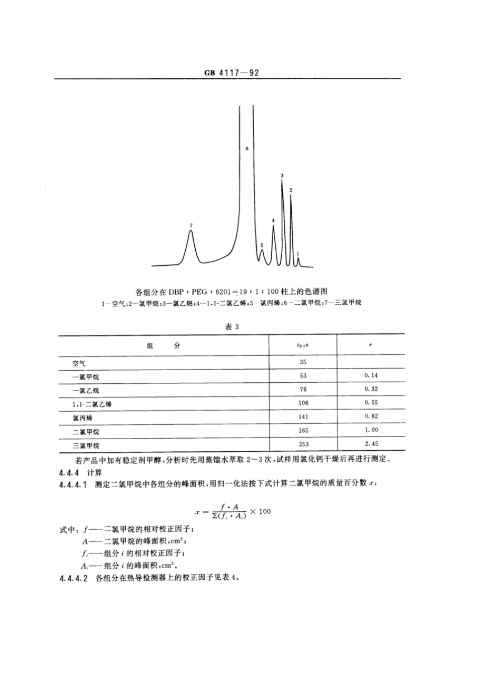 GBT 4117-1992 工业二氯甲烷.pdf_第3页
