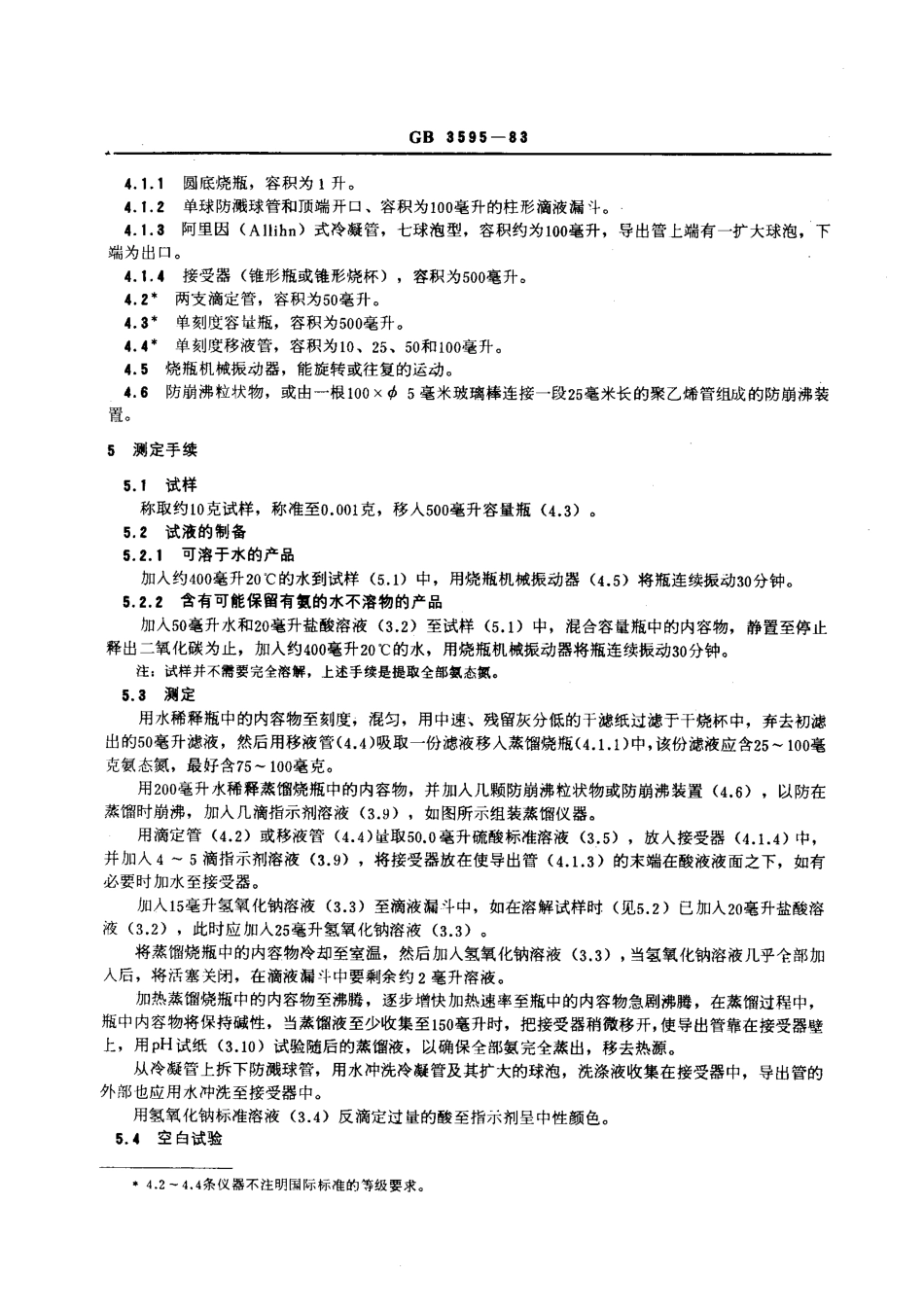 GBT 3595-1983 肥料中氨态氮含量的测定蒸馏后滴定法.pdf_第3页
