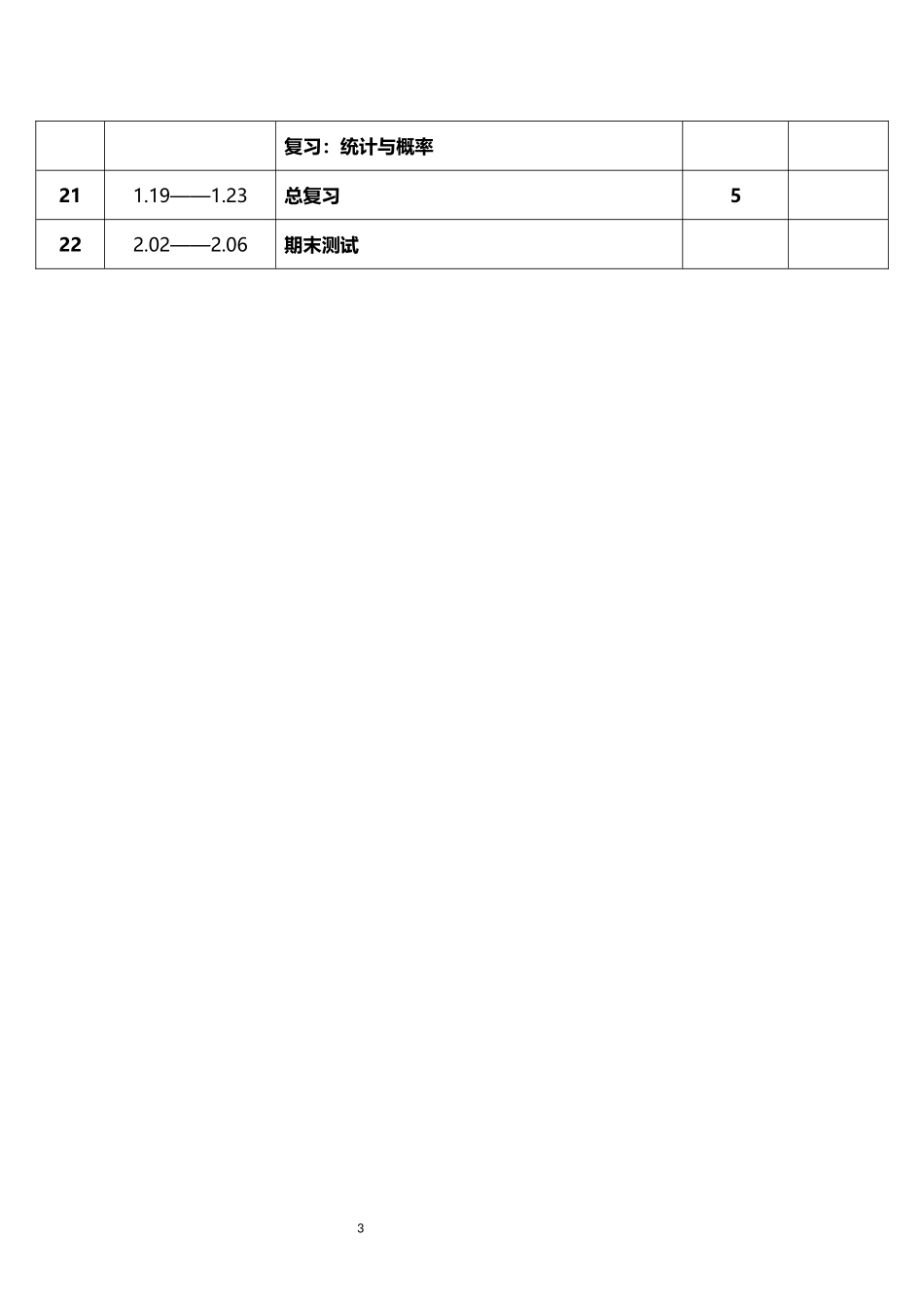 2026年秋学期北师大版小学数学五年级上册教学进度表.docx_第3页