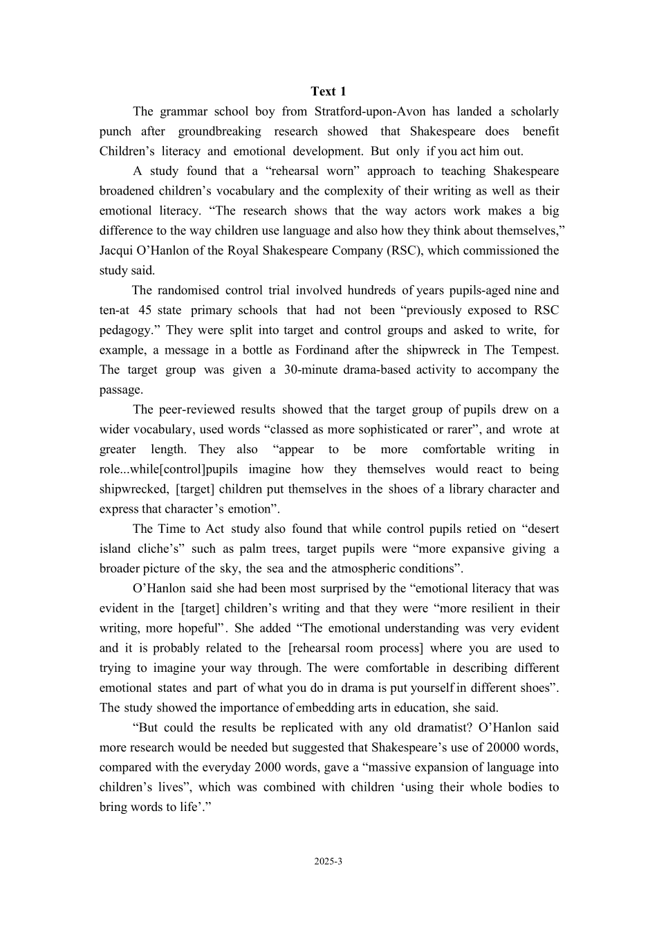 2025年考研英语一真题及参考答案.pdf_第3页