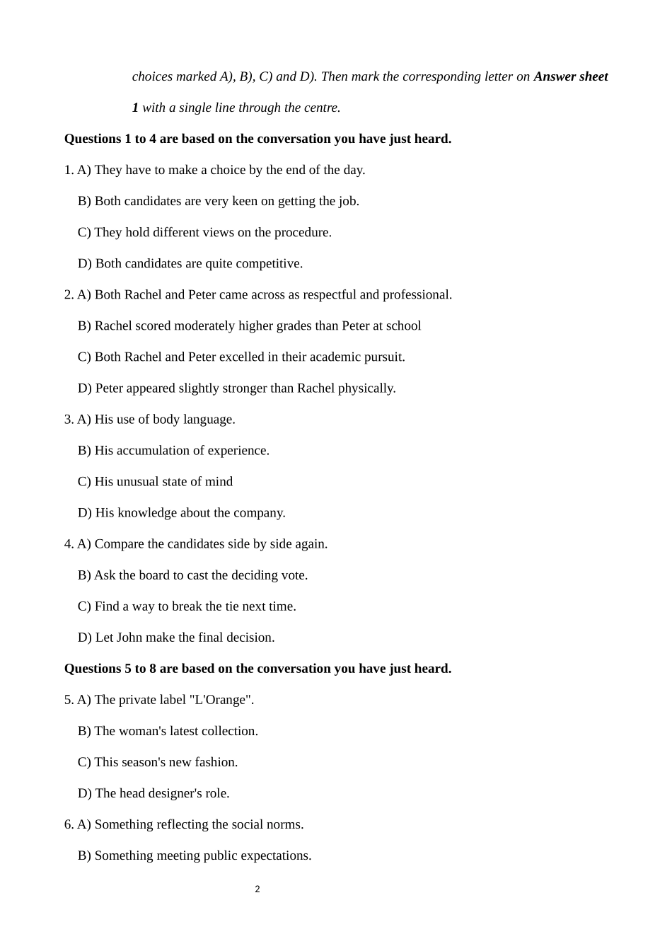 2025年6月大学英语六级考试真题.docx_第2页