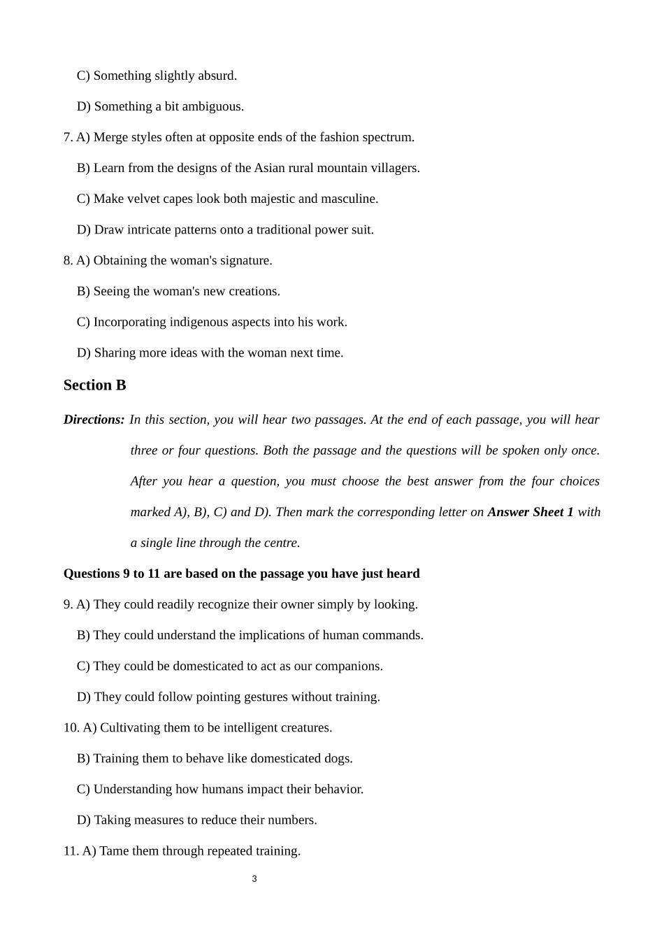 2025年6月大学英语六级考试真题.docx_第3页