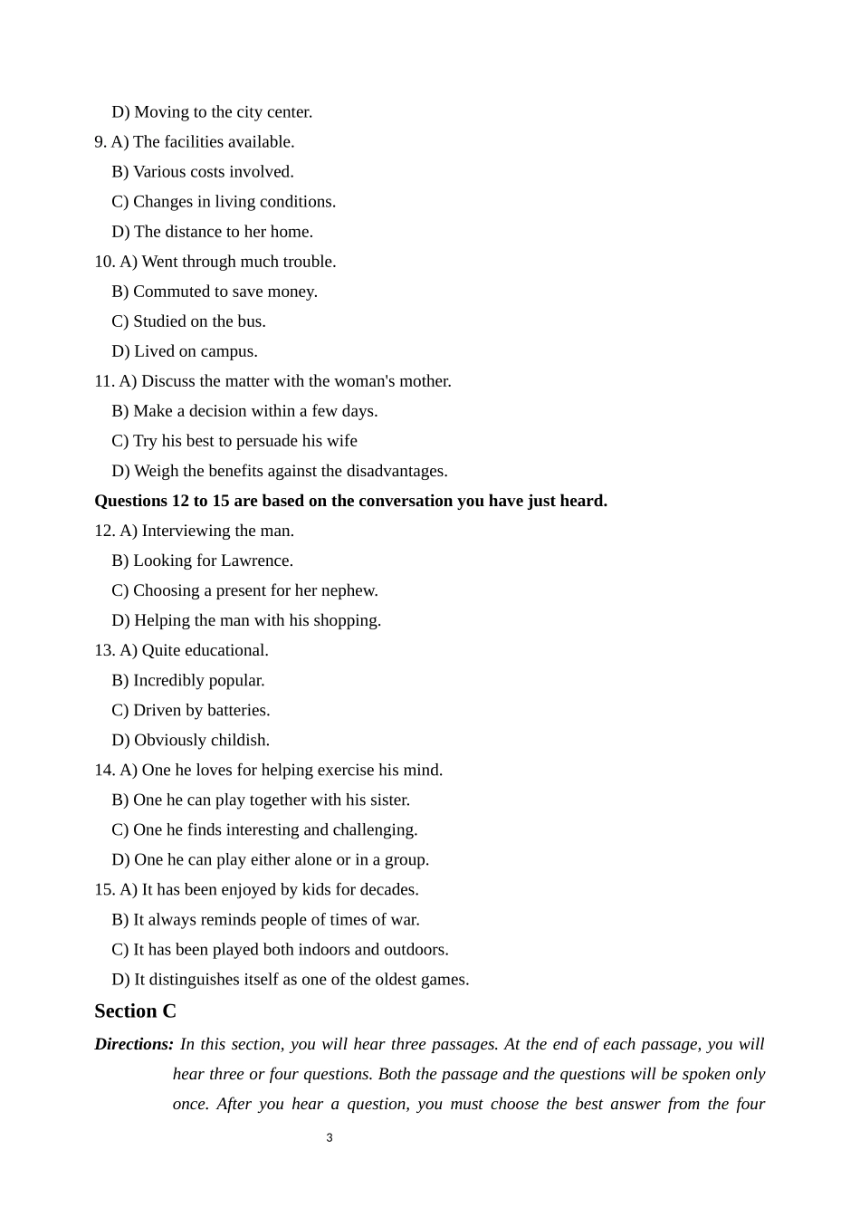 2025年6月大学英语四级考试真题(第3套).docx_第3页