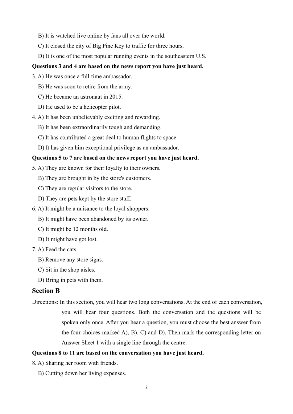 2025年6月大学英语四级考试真题(第3套).pdf_第2页