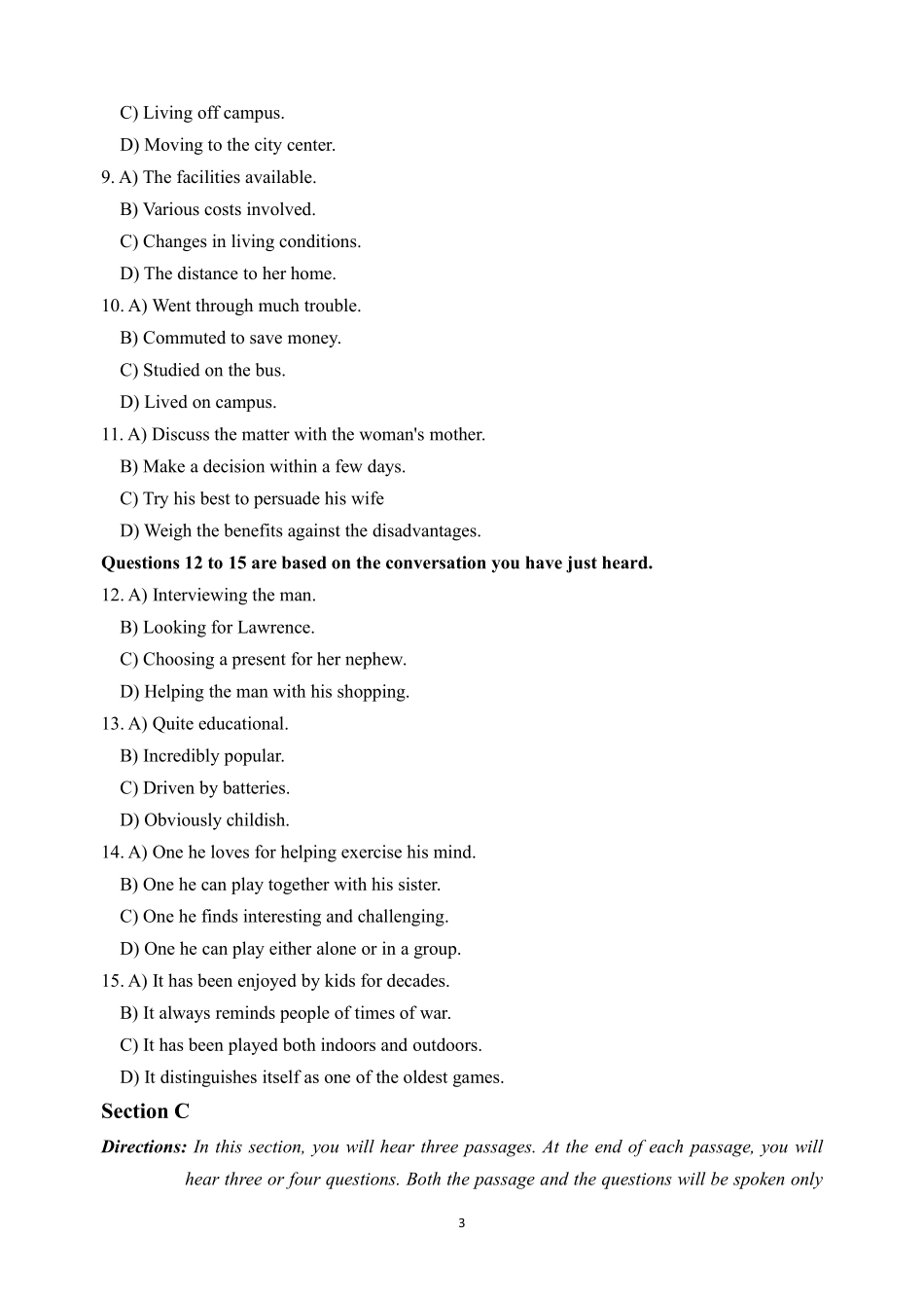 2025年6月大学英语四级考试真题(第3套).pdf_第3页