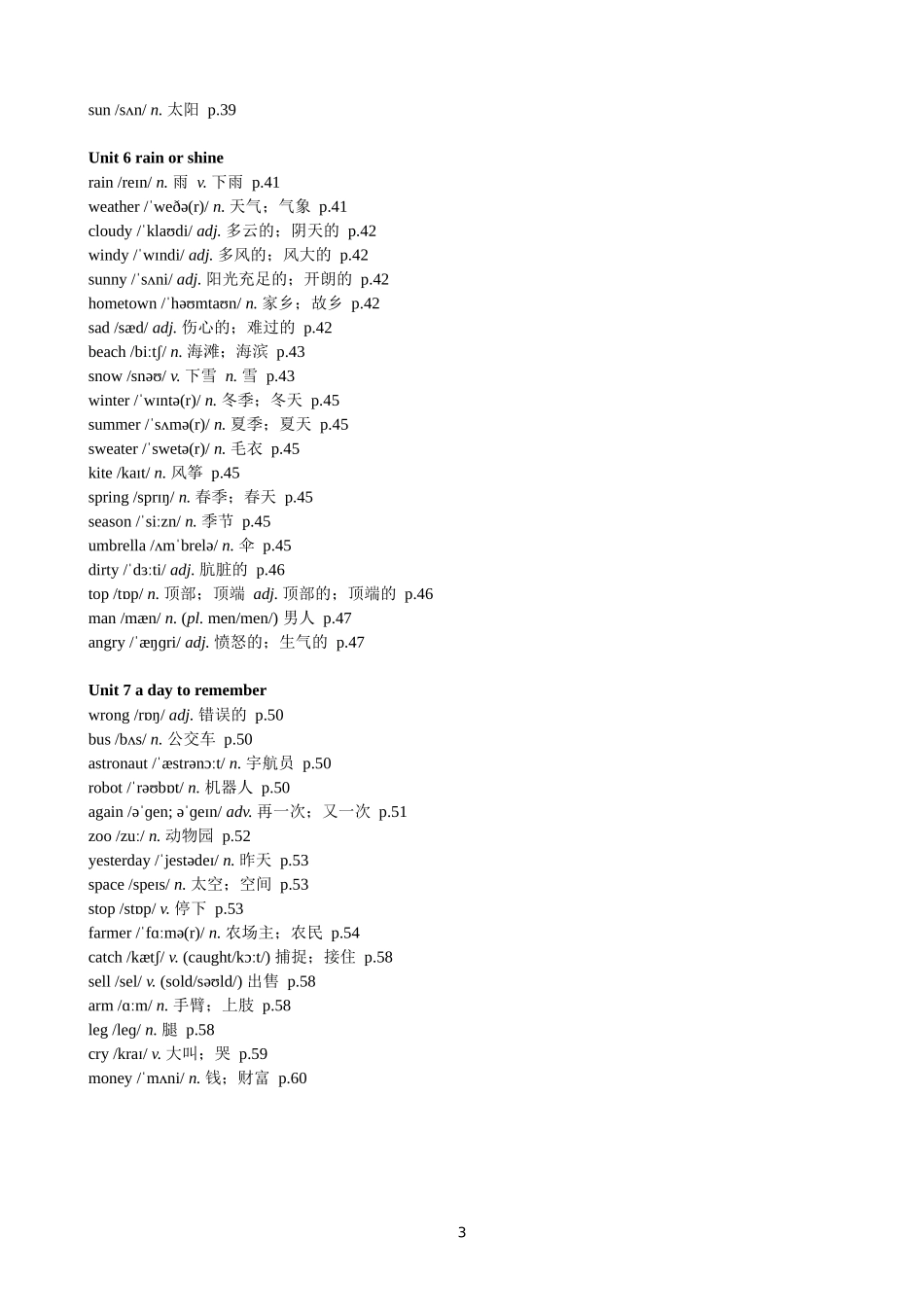2025新人教版英语七年级下单词表(小学部分).docx_第3页