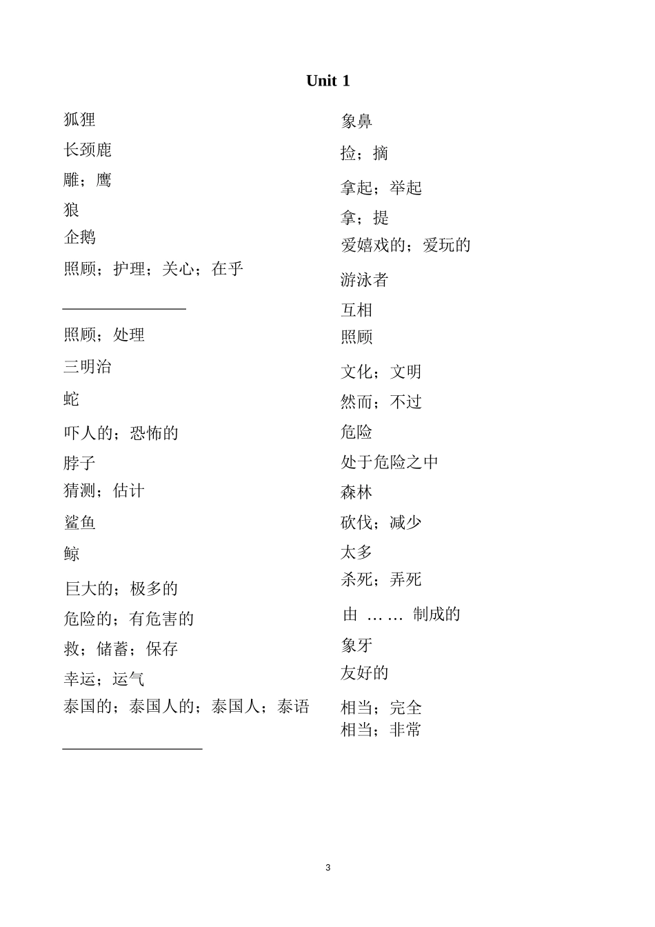 2026年新人教版七年级英语下册单词清单和默写.docx_第3页