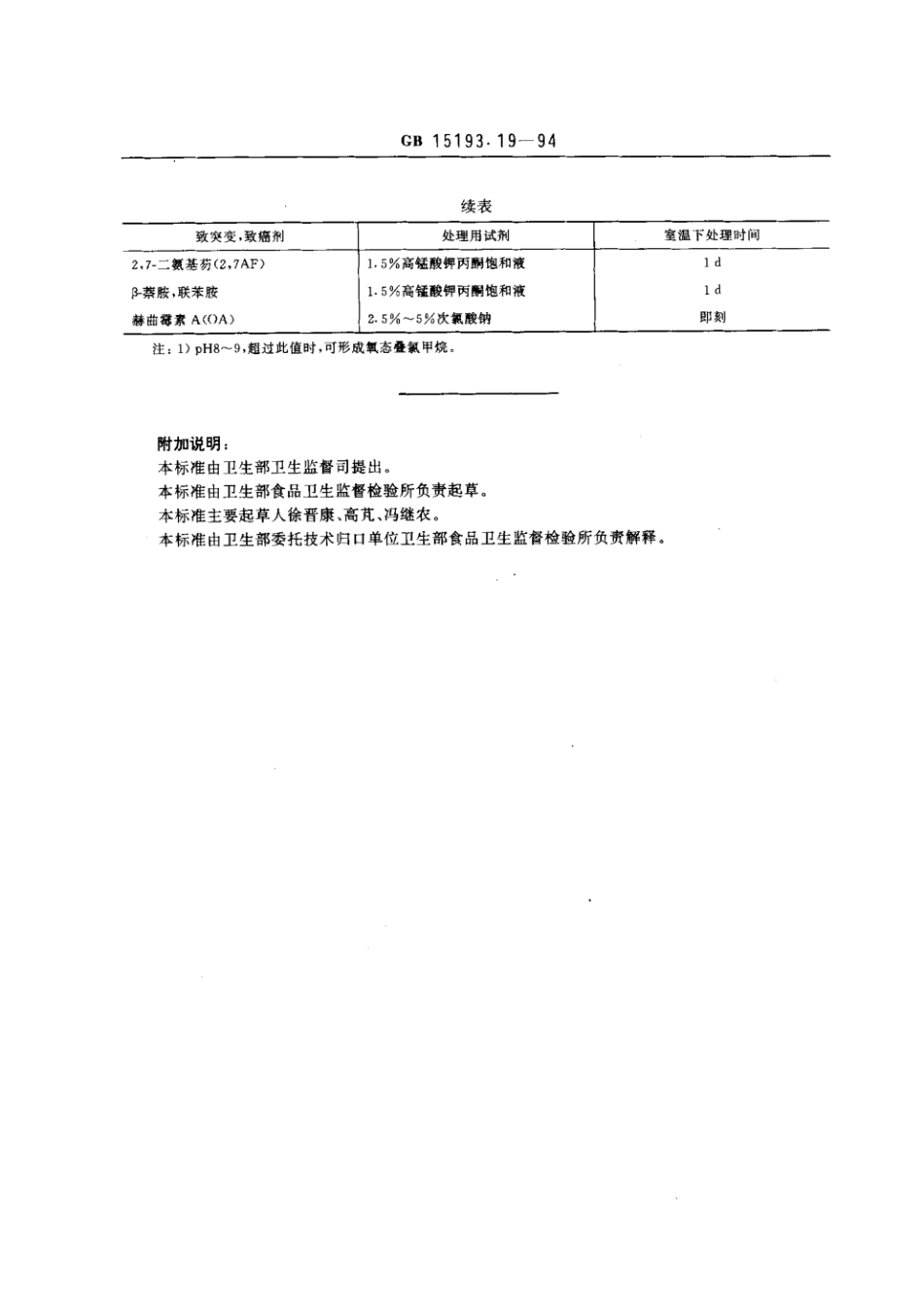 GB 15193.19-1994 致突变物、致畸物和致癌物的处理方法.pdf_第2页