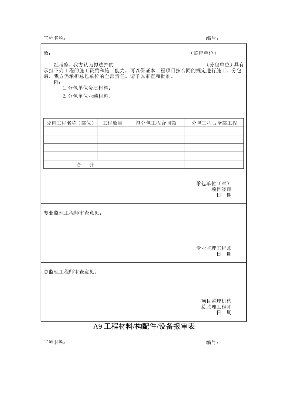 2025年工程资料模板：报验表.doc_第2页