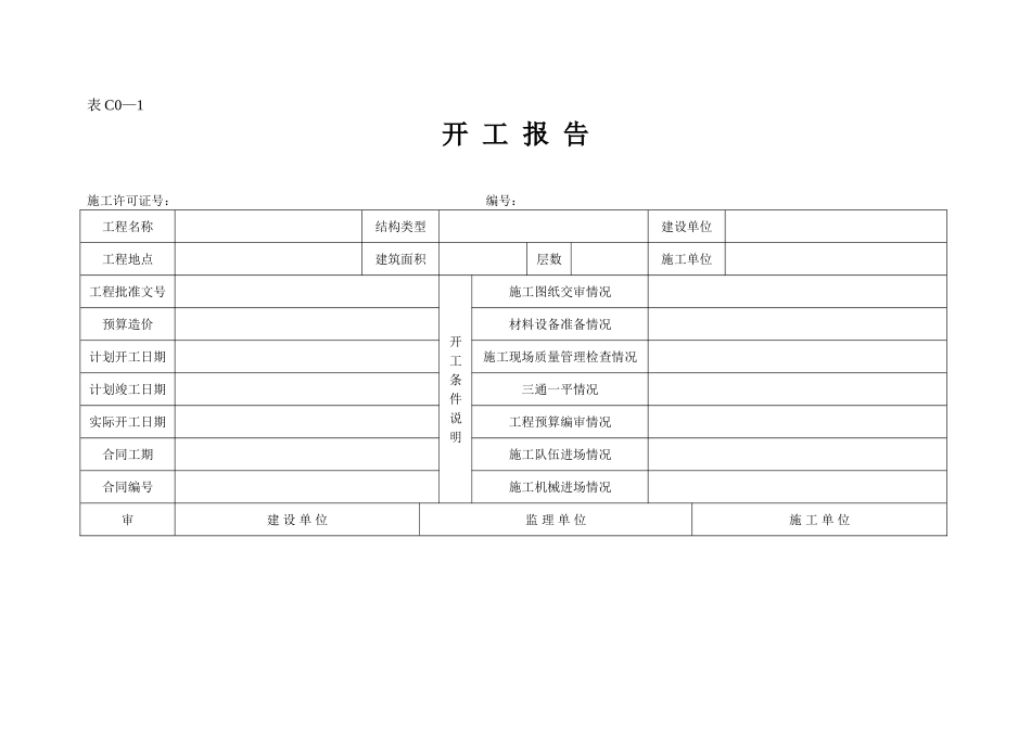 2025年工程资料模板：表C0—1.doc_第1页