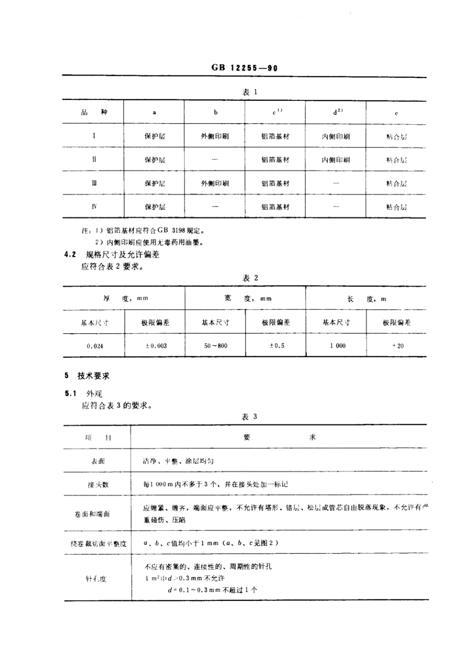 GB 12255-1990 药品包装用铝箔.pdf_第2页