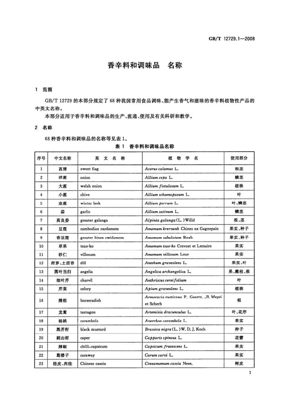 GBT 12729.1-2008 香辛料和调味品 名称.pdf_第3页