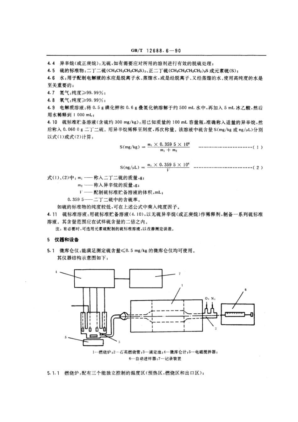 GBT 12688.6-1990 工业用苯乙烯中微量硫的测定 氧化微库仑法.pdf_第2页