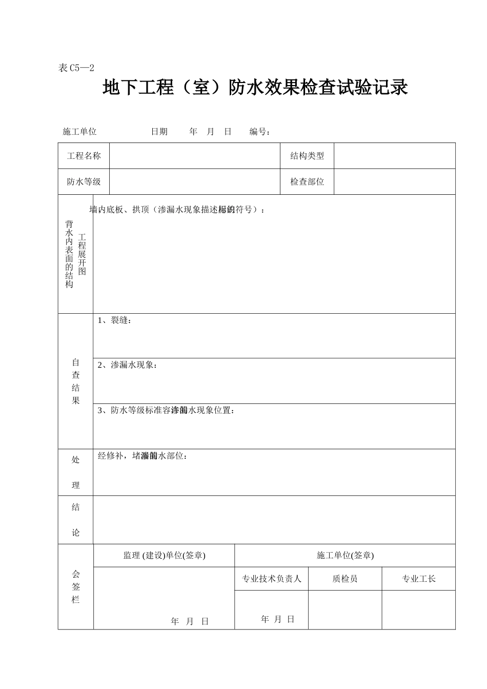 2025年工程资料模板:表C5—2.doc_第1页