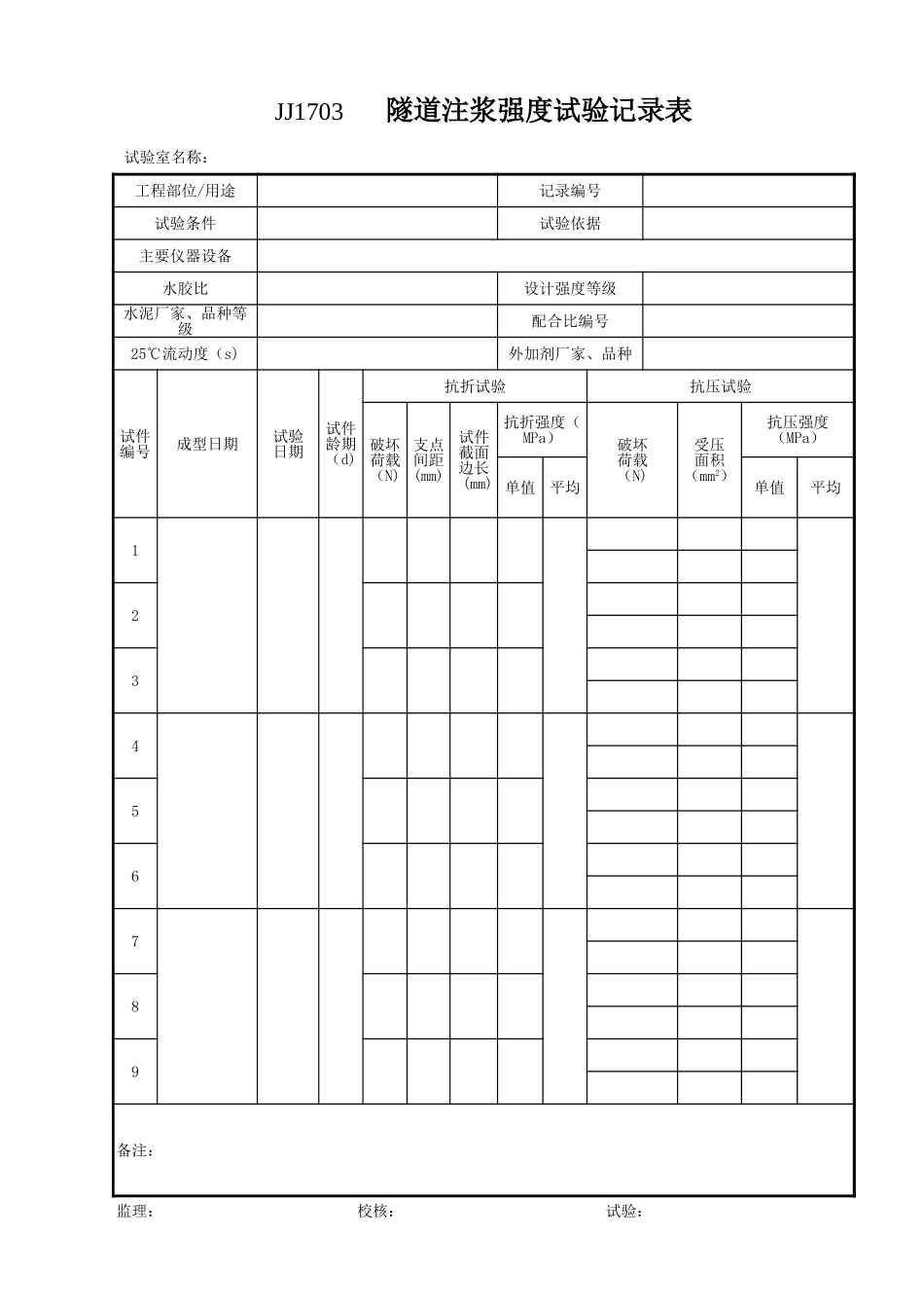 2025年工程资料模板：17隧道.xls_第3页