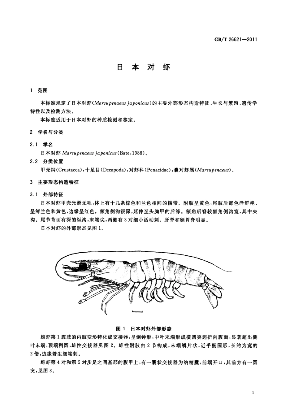 GBT 26621-2011 日本对虾.pdf_第3页