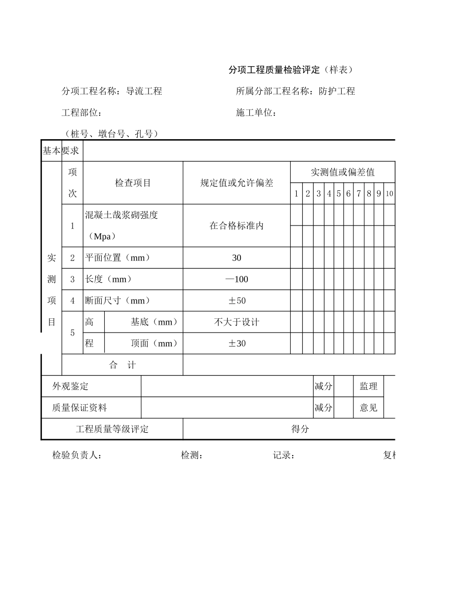2025年工程资料模板:导流工程.xls_第1页