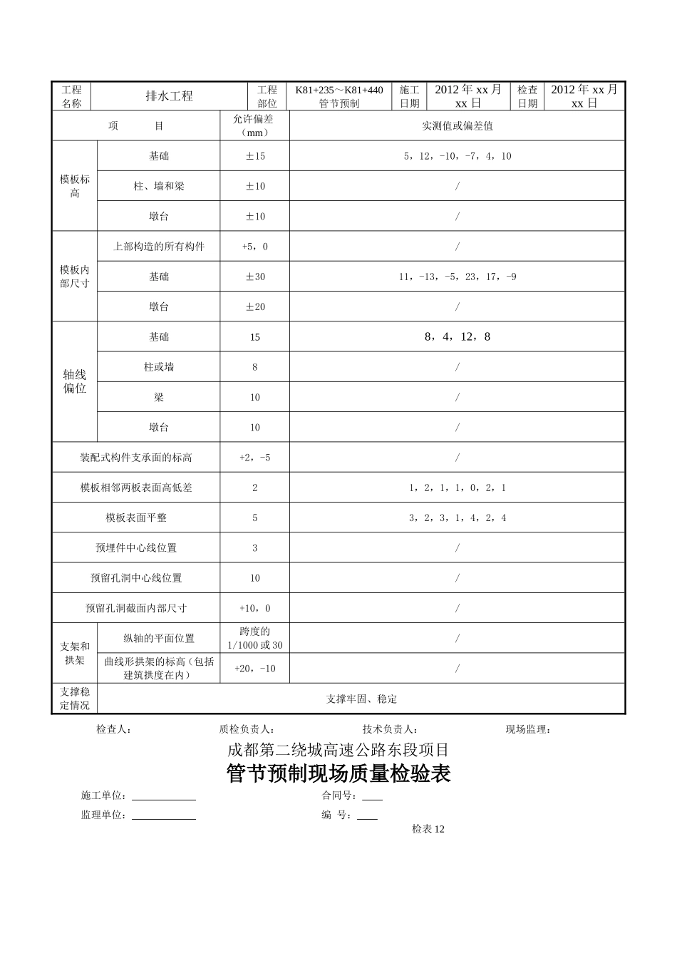 2025年工程资料模板：管节预制.doc_第3页
