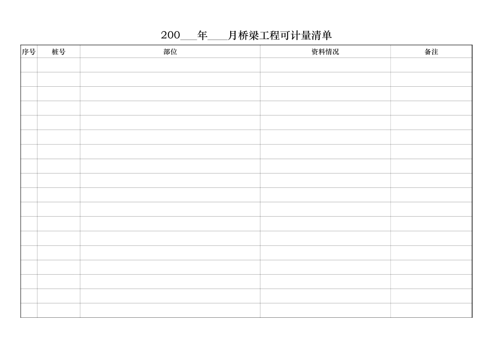 2025年工程资料模板：计量统计表.xls_第1页