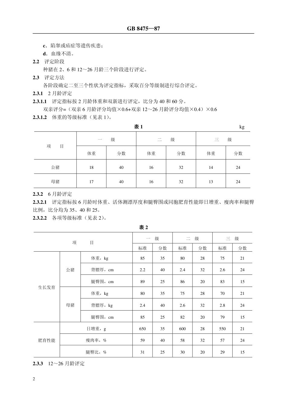 GBT 8475-1987 三江白猪.pdf_第2页
