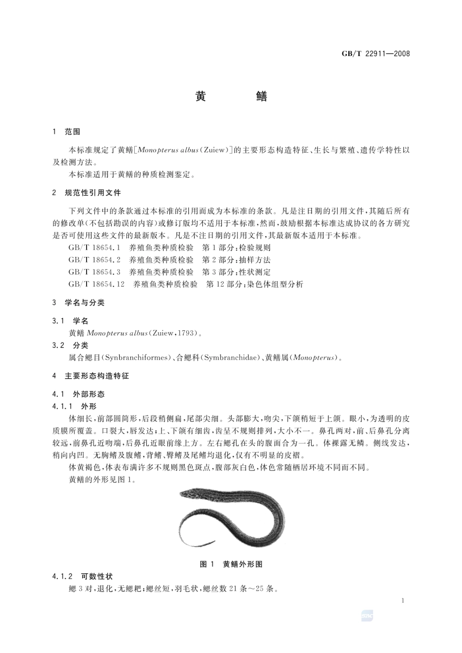 GBT 22911-2008 黄鳝.pdf_第3页