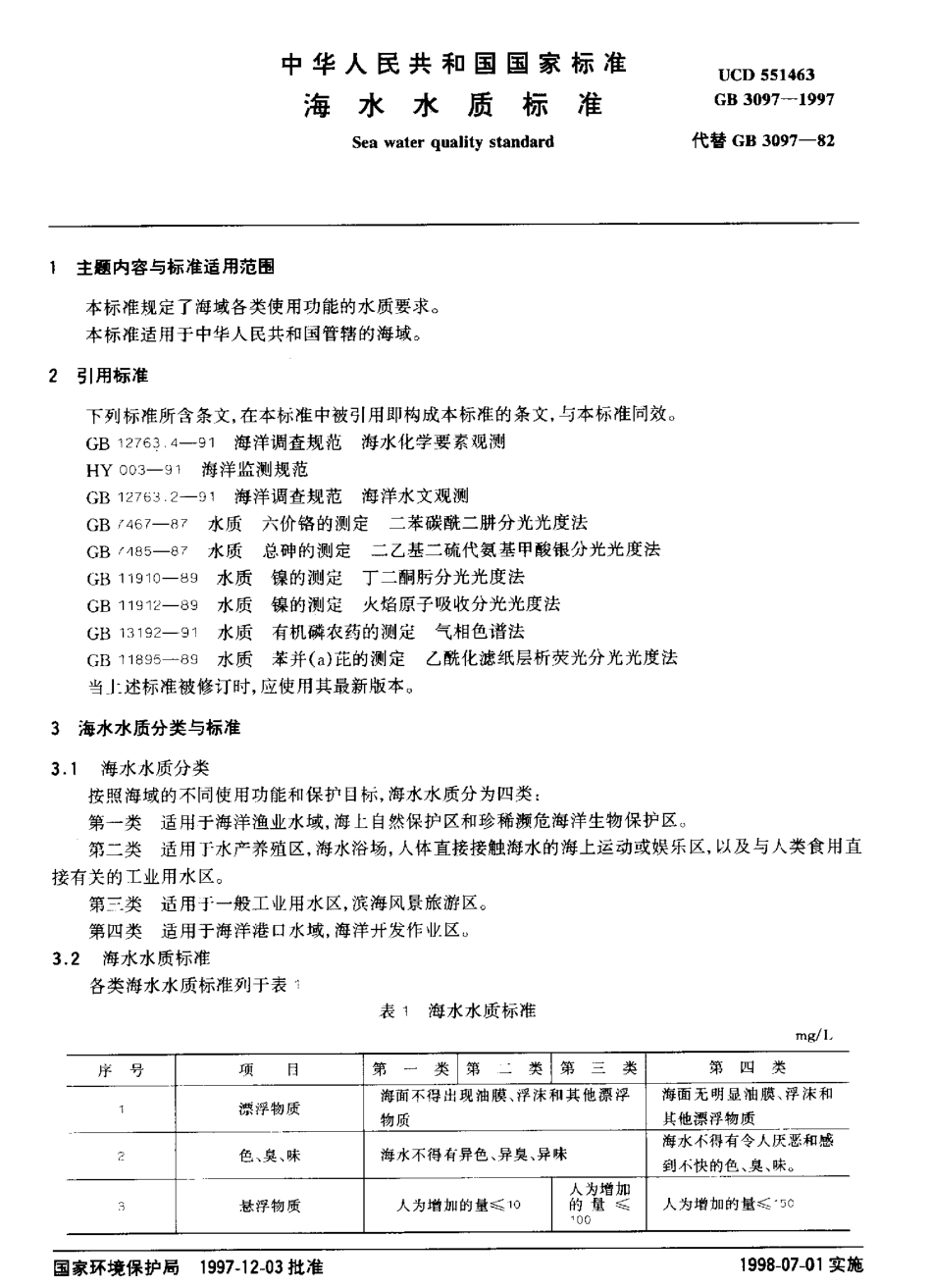 GB 3097-1997 海水水质标准.pdf_第2页