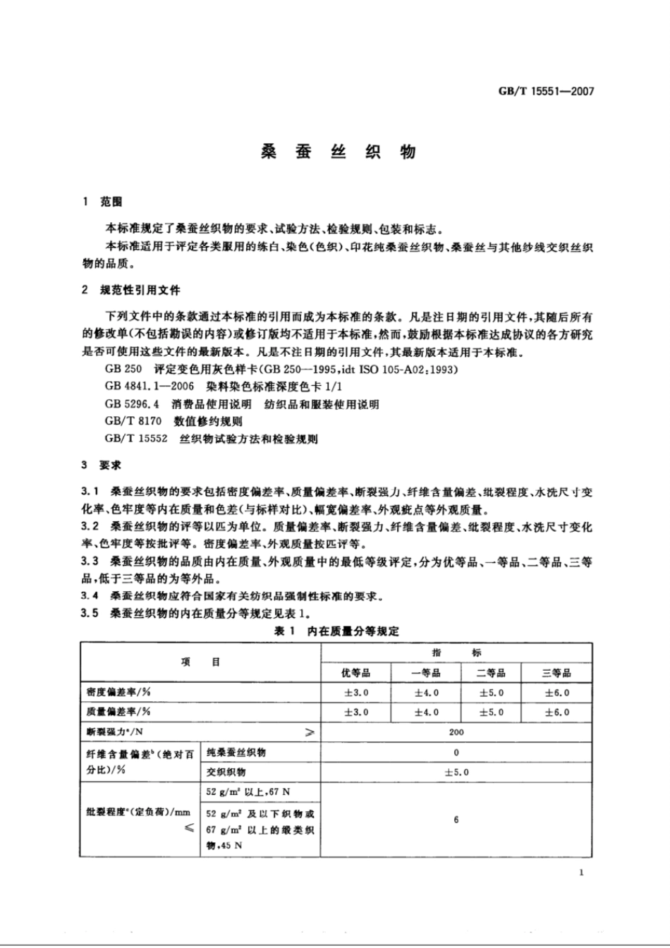 GBT 15551-2007 桑蚕丝织物.pdf_第3页