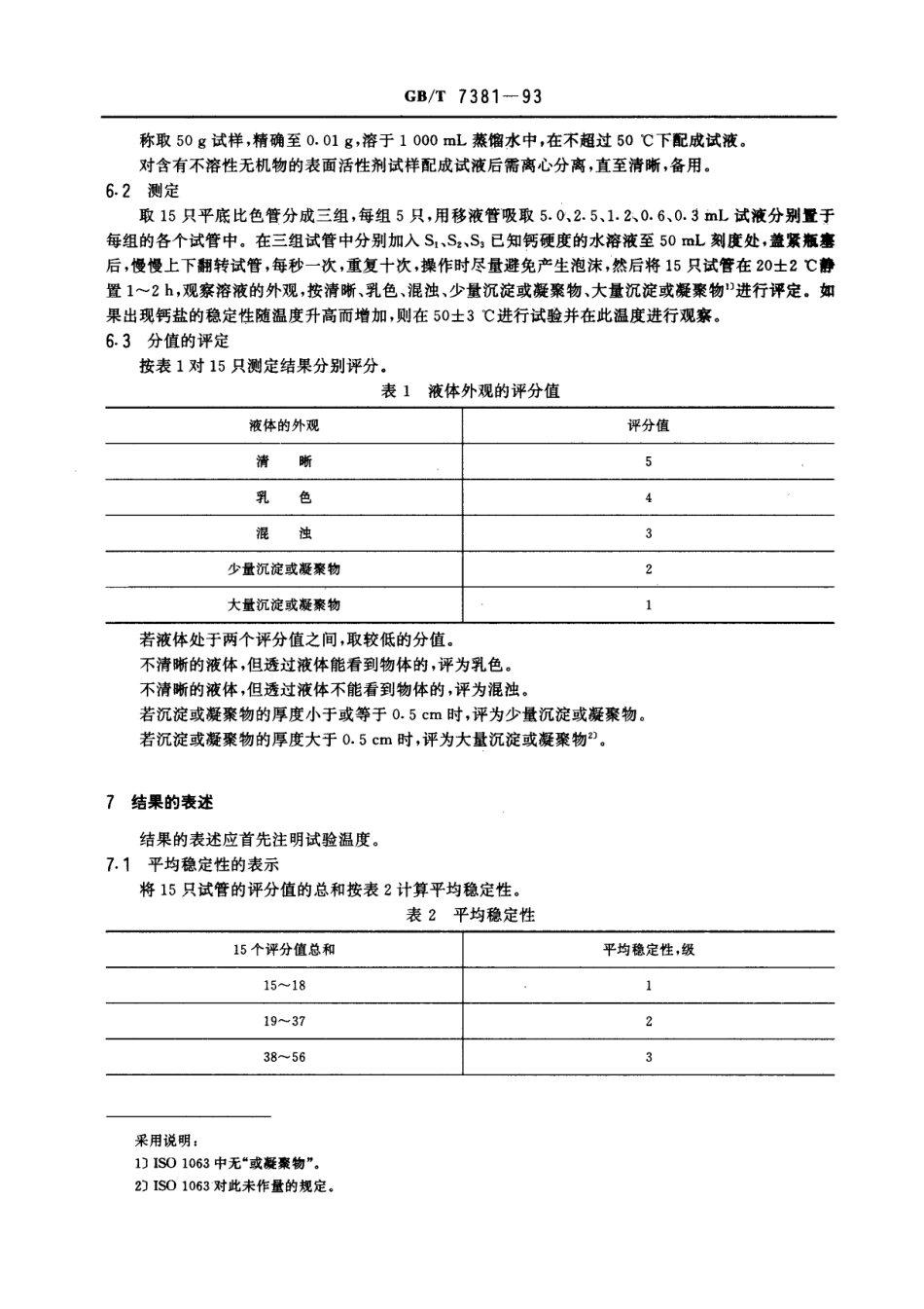 GBT 7381-1993 表面活性剂在硬水中稳定性的测定方法.pdf_第2页