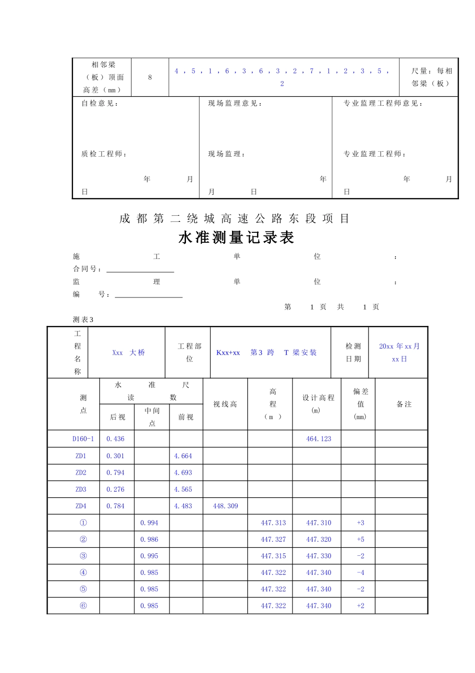 2025年工程资料模板:梁板安装.doc_第3页