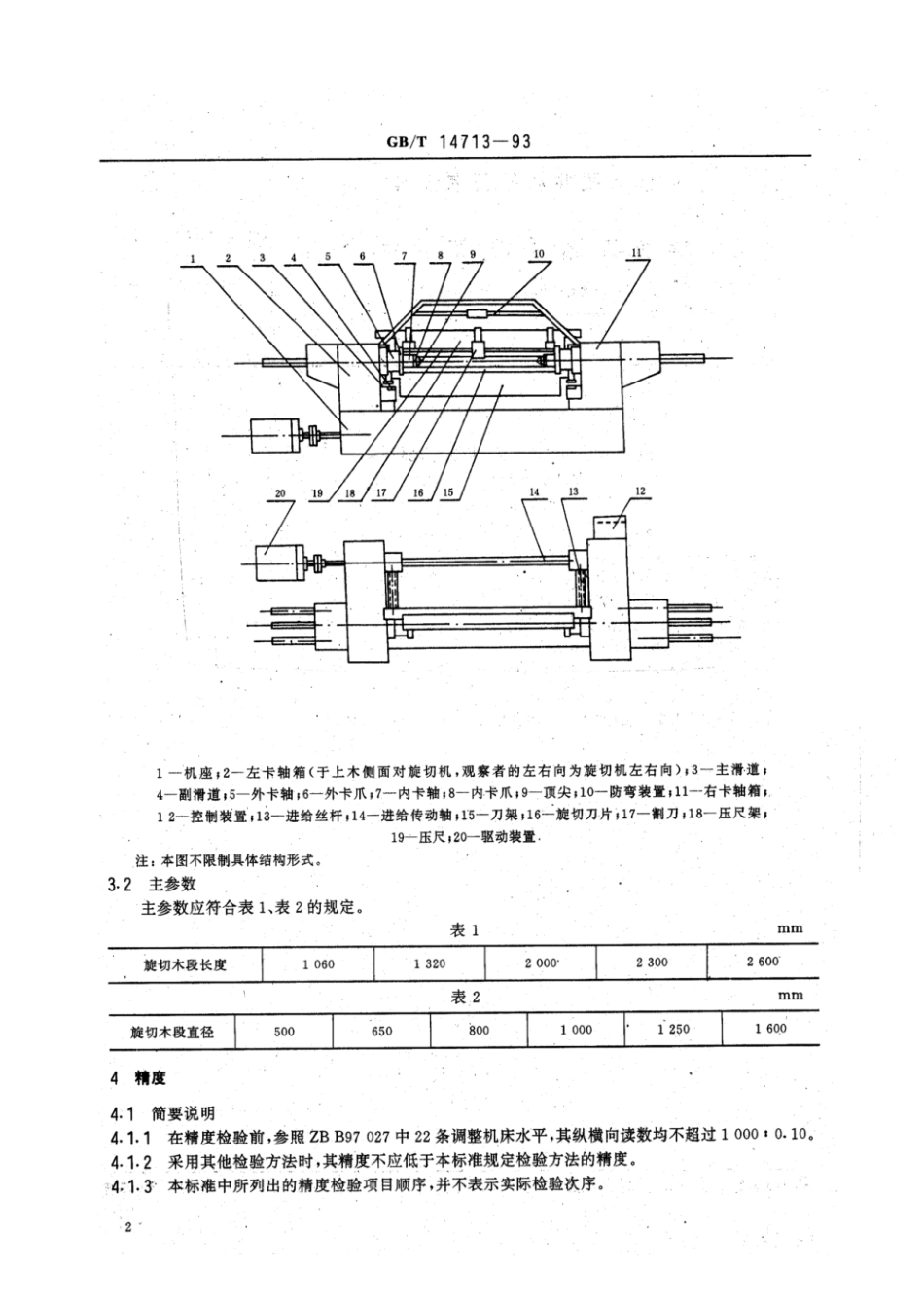 GBT 14713-1993 旋切机通用技术条件.pdf_第3页