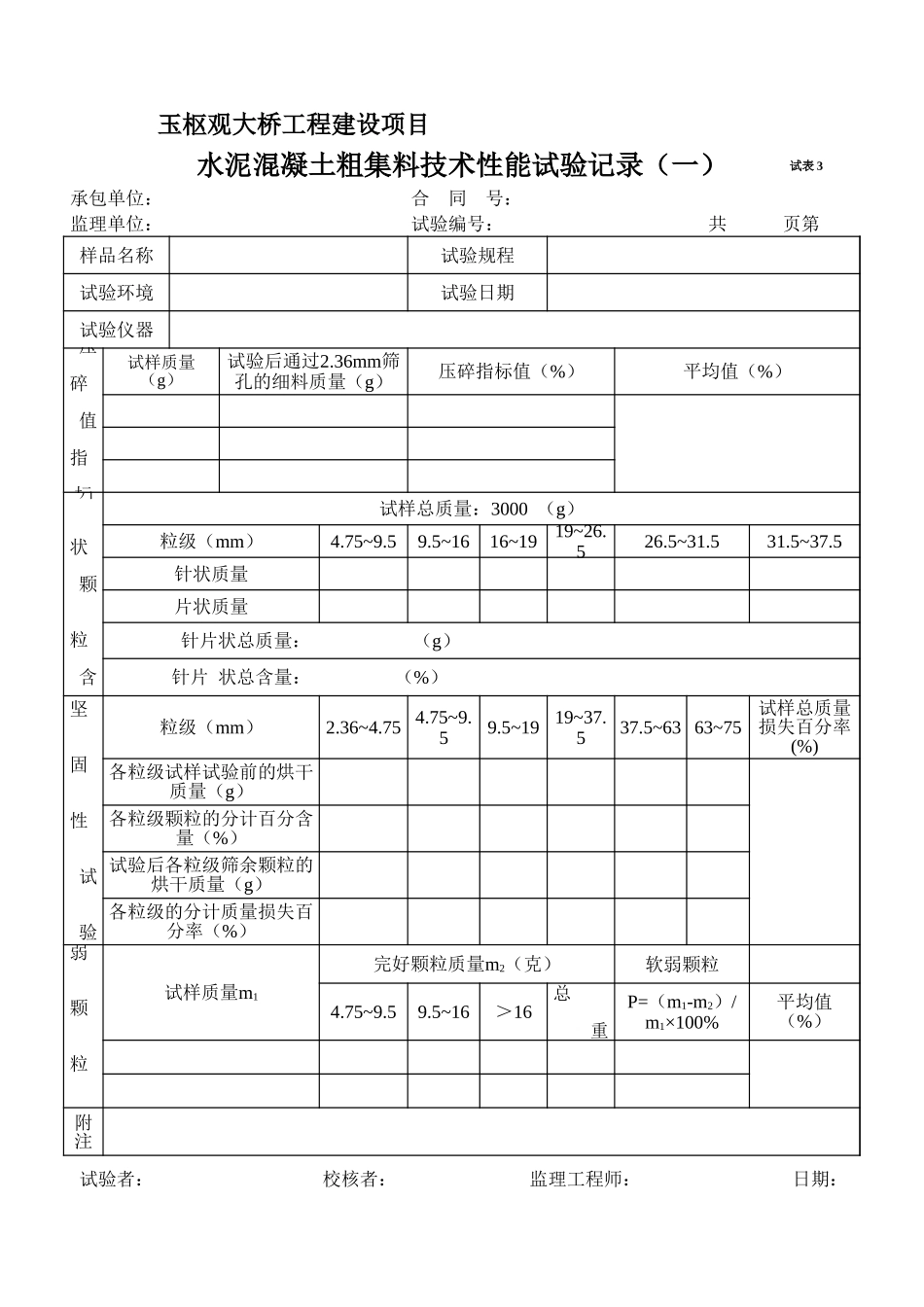 2025年工程资料模板：试表3.xls_第1页
