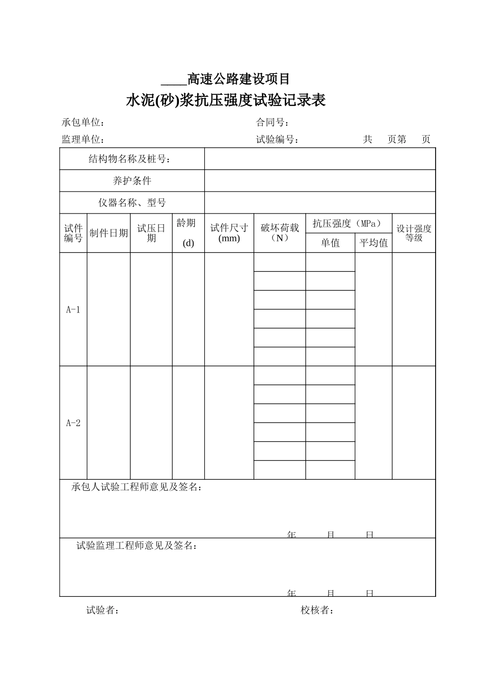2025年工程资料模板:试表29.xls_第1页