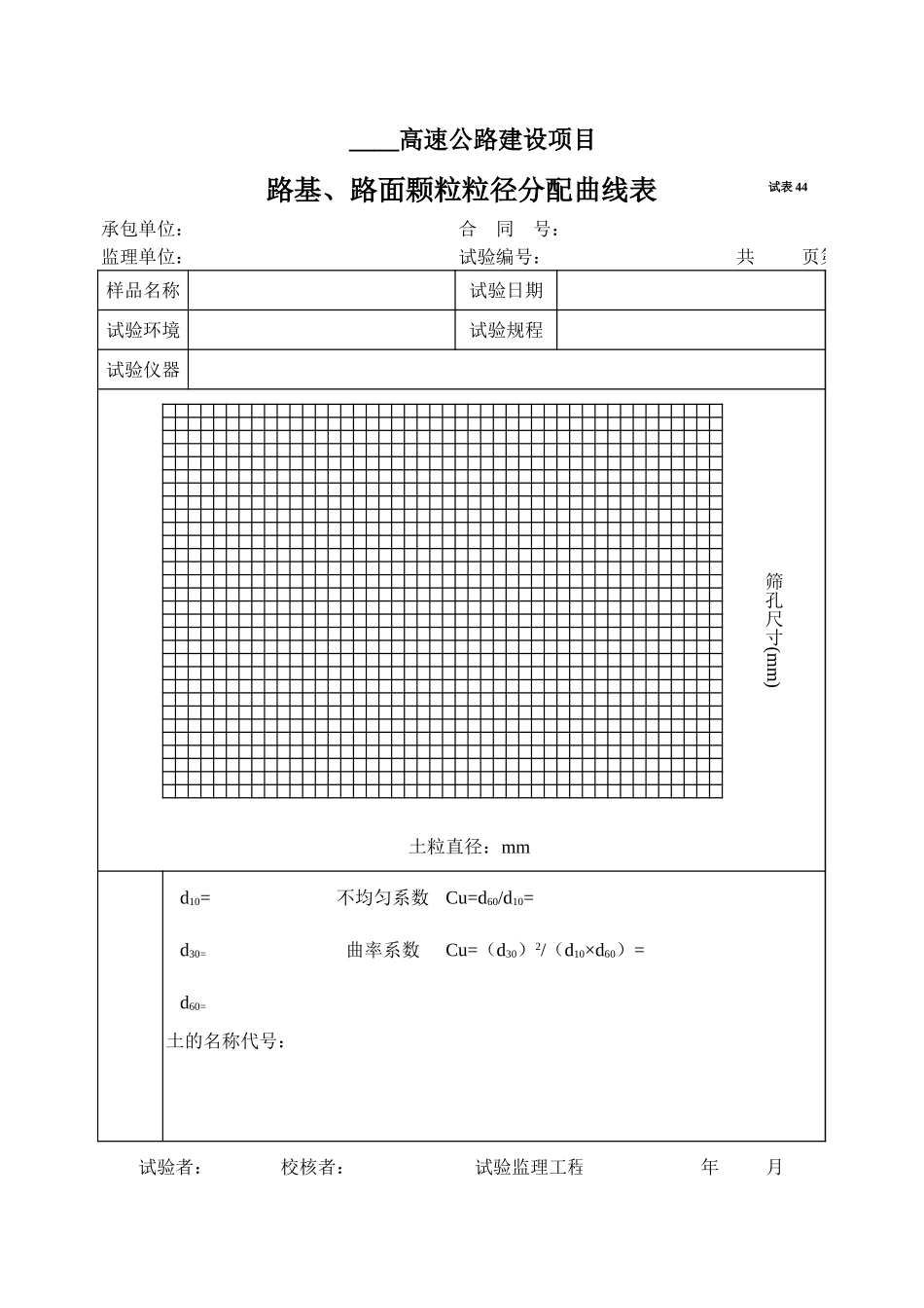 2025年工程资料模板：试表44.xls_第1页