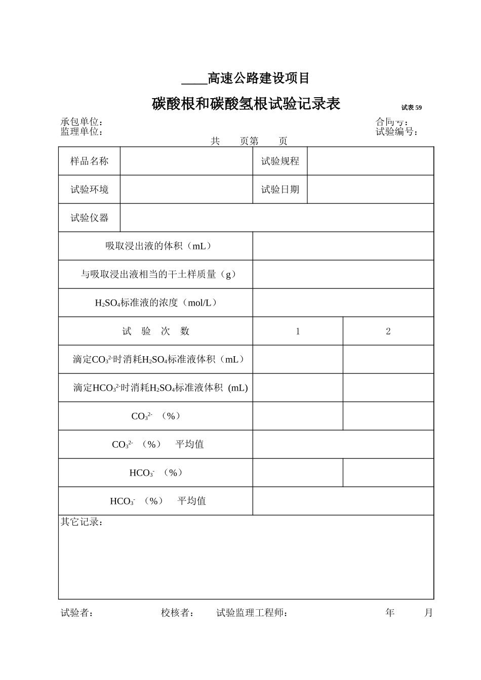 2025年工程资料模板：试表59.xls_第1页