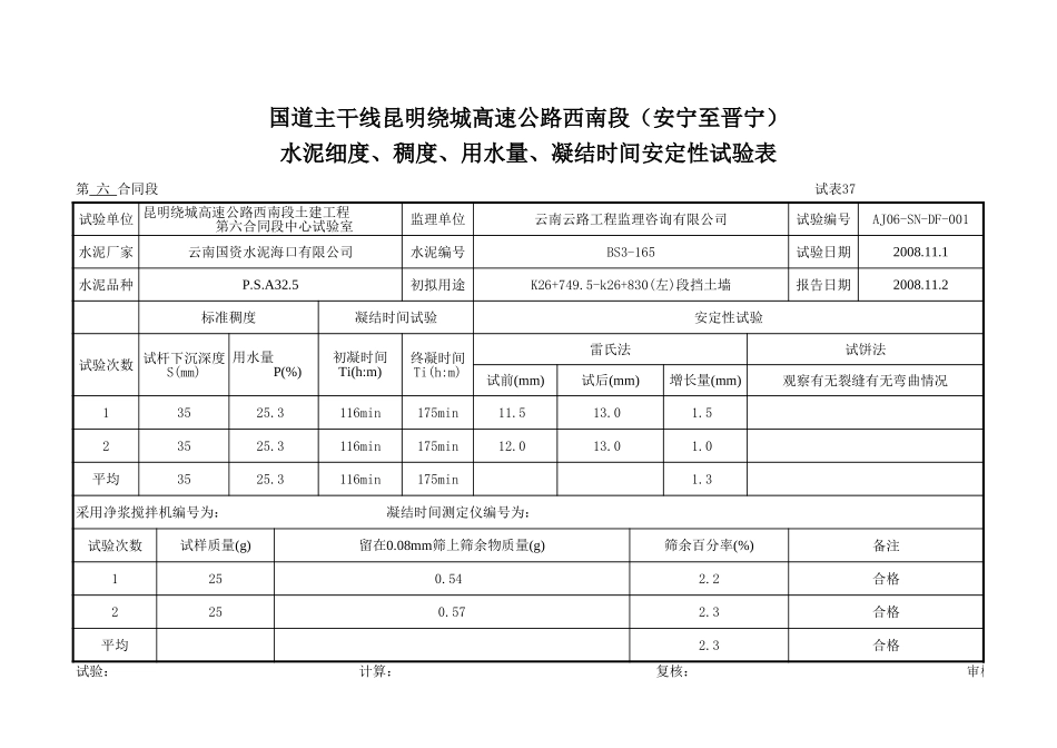 2025年工程资料模板：水泥.xls_第1页