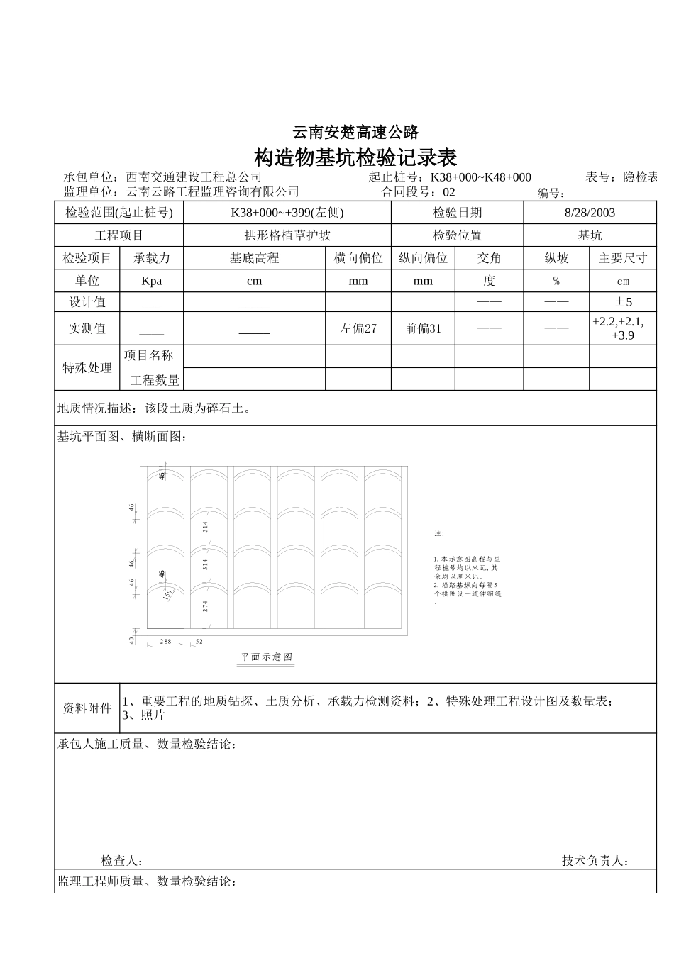 2025年工程资料模板:注浆记录表.xls_第1页