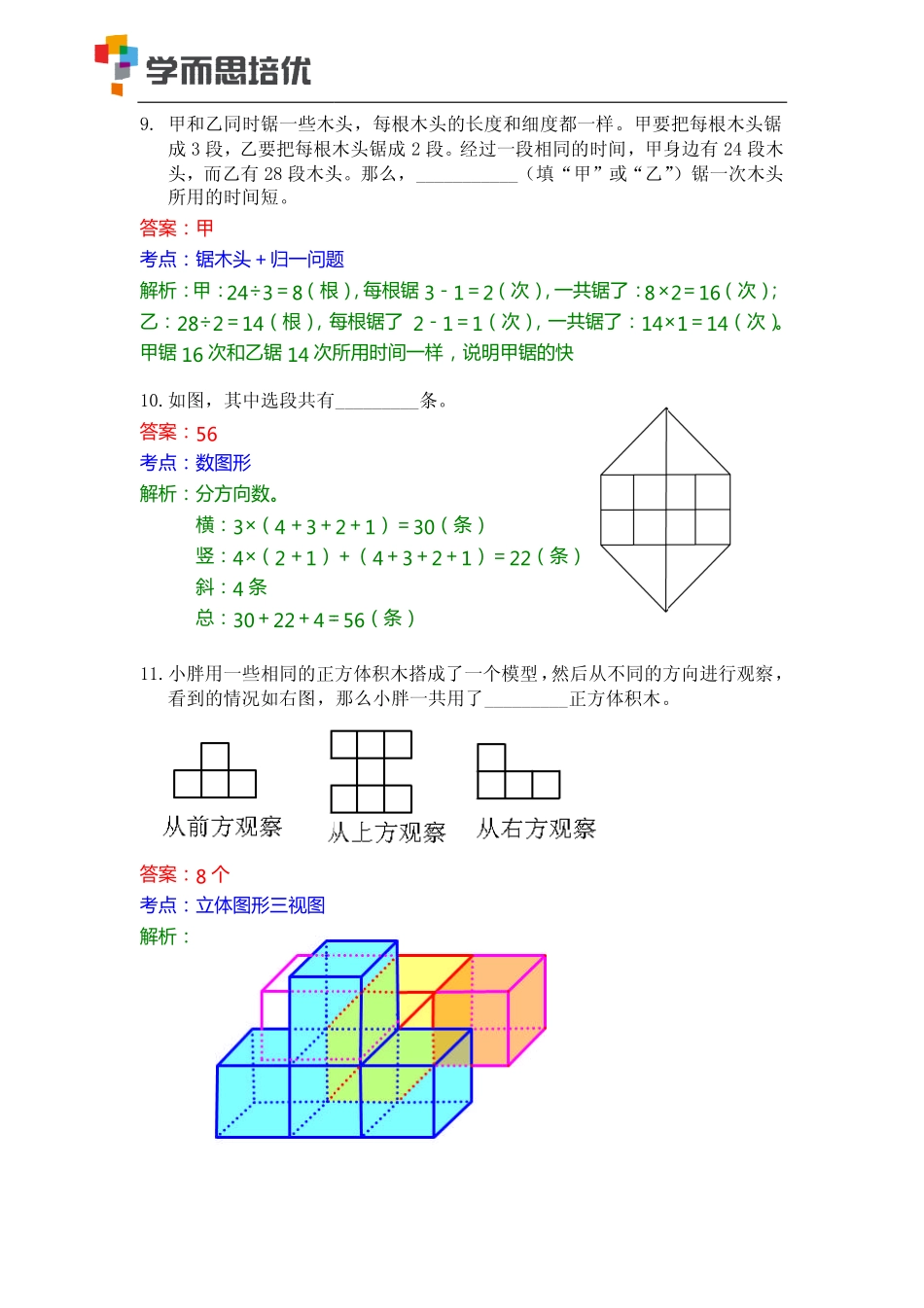 小学奥数：2015第十五届中环杯二年级初赛详解.pdf_第3页