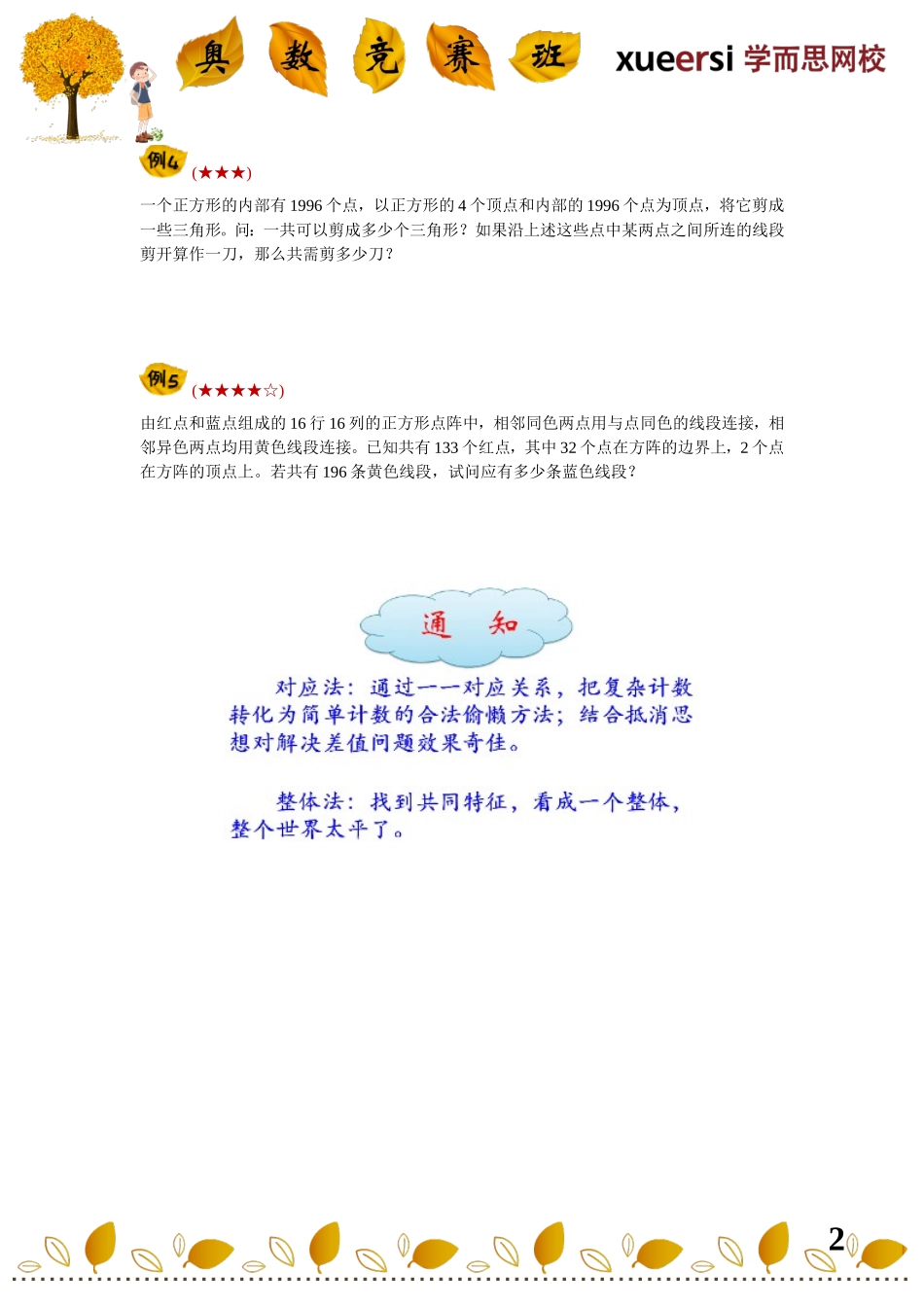 小学奥数：小升初计数重点考查内容————计数方法综合（对应法、整体法等）.doc_第2页