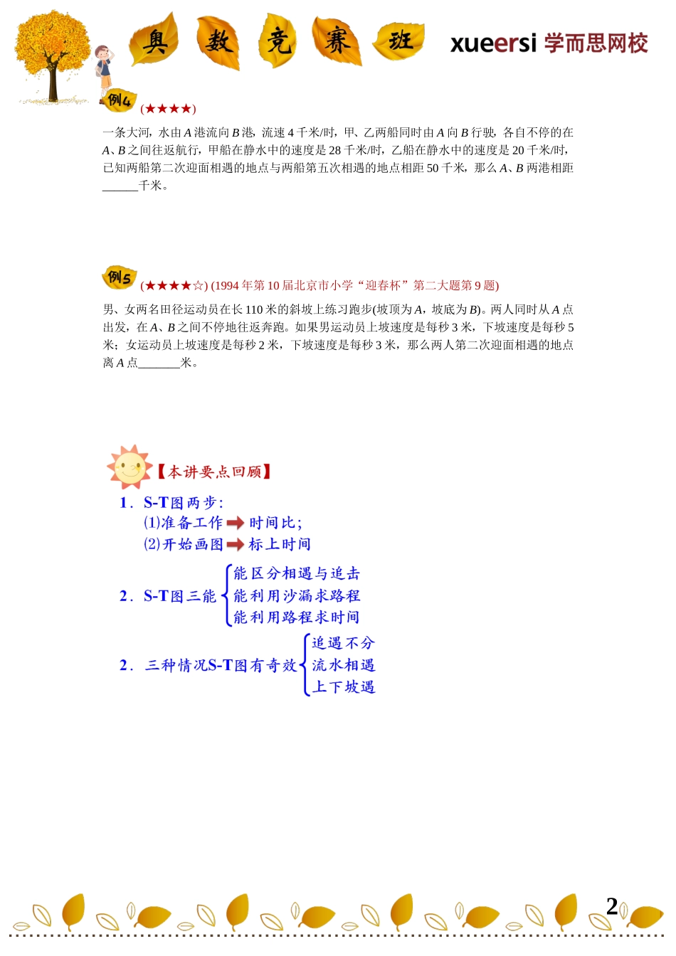 小学奥数：小升初行程重点考查内容————（行程方法技巧总结——S—T图）.doc_第2页