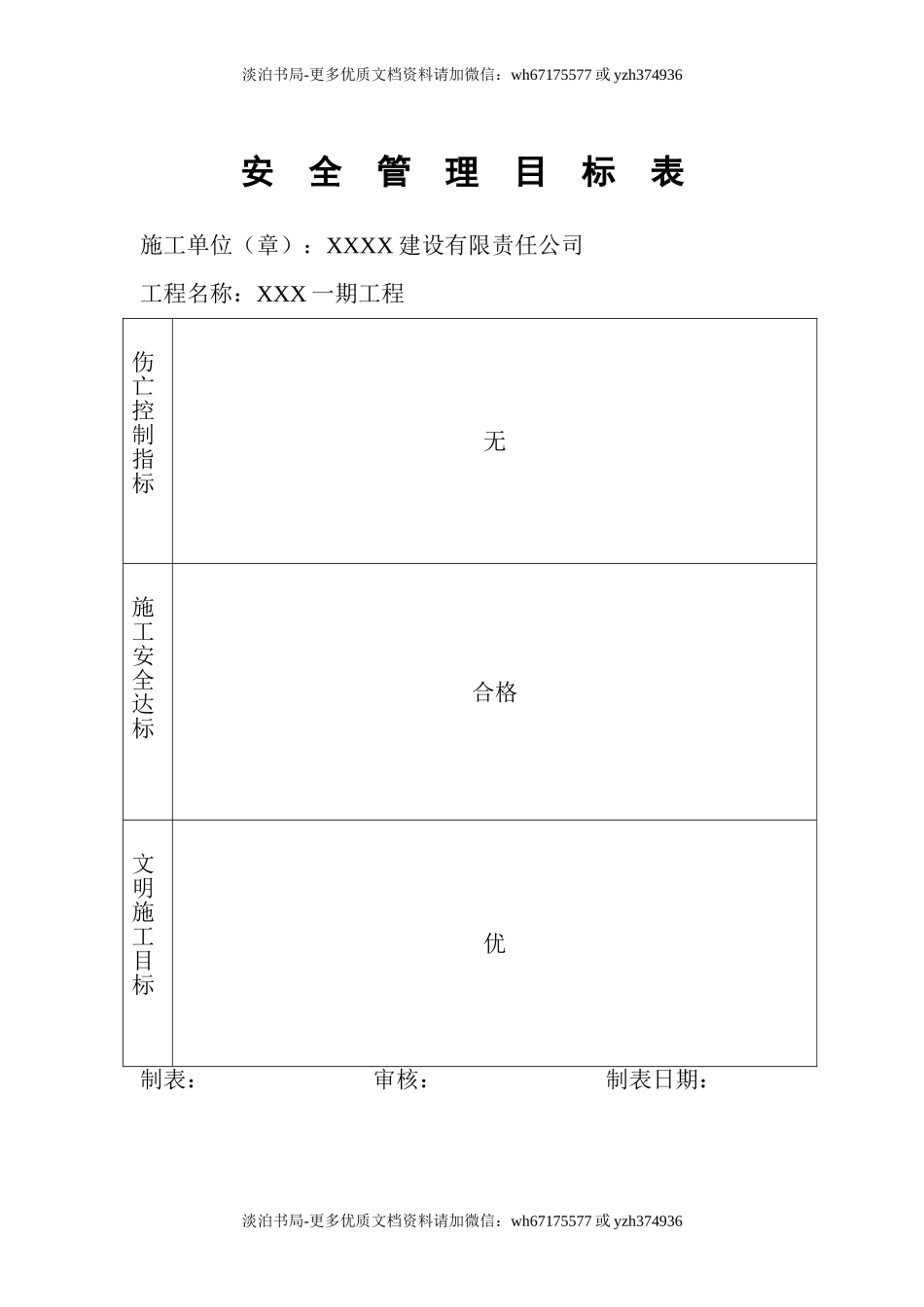 0-【精编资料】-87-项目部安全生产责任目标及分解表.doc_第2页