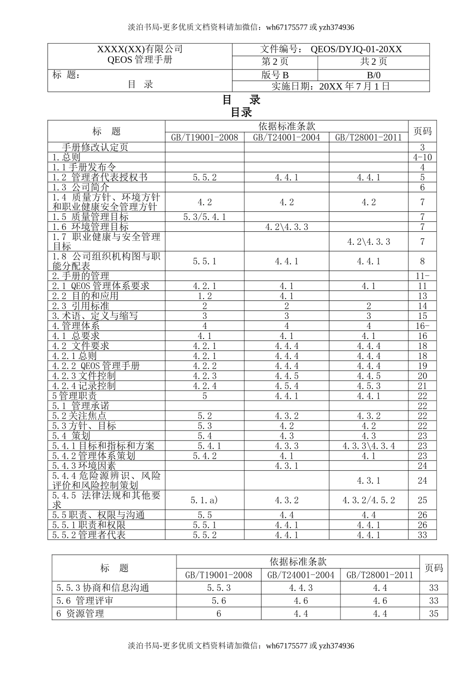 0-【精编资料】-92-质量-环境-职业健康安全管理体系一体化管理手册.doc_第2页