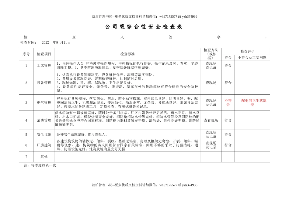 1.综合安全检查表（每季度检查一次）.doc_第3页