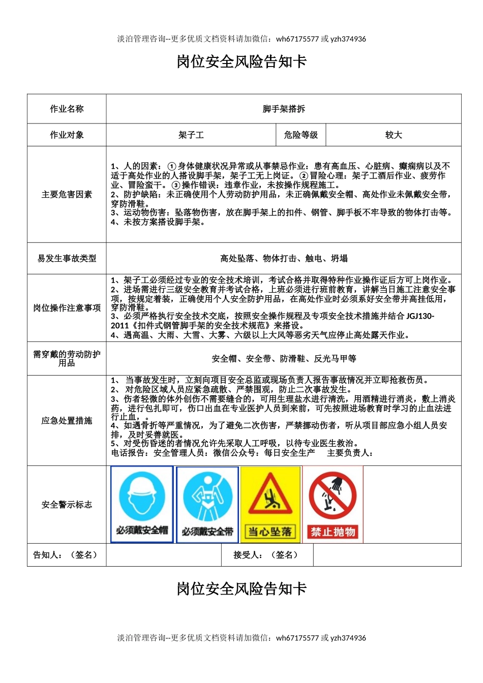 002 建筑施工岗位现场处置方案汇编.doc_第1页
