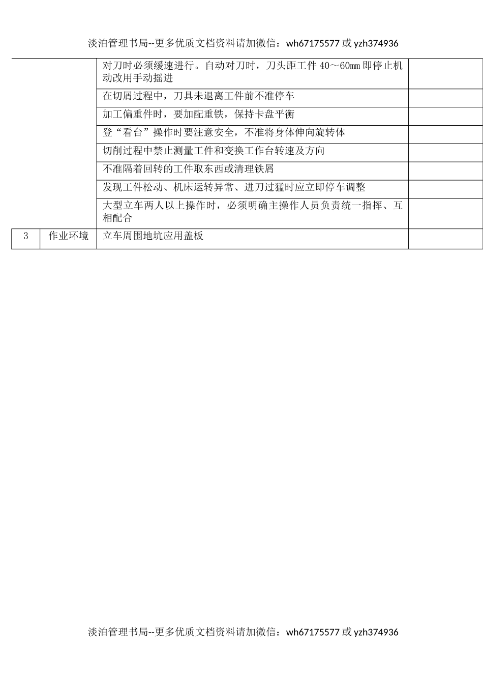2立式车床作业安全检查表.docx_第2页
