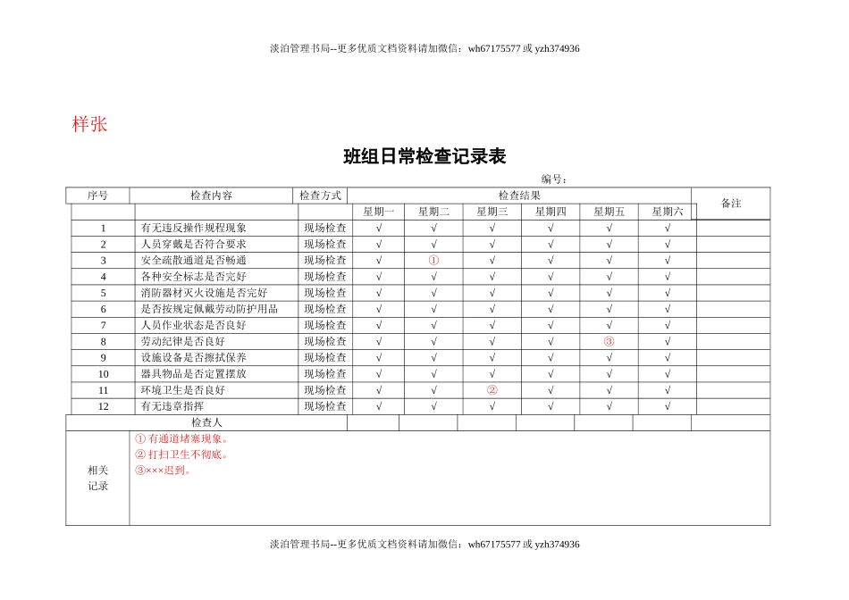 3.班组日常检查表.doc_第2页