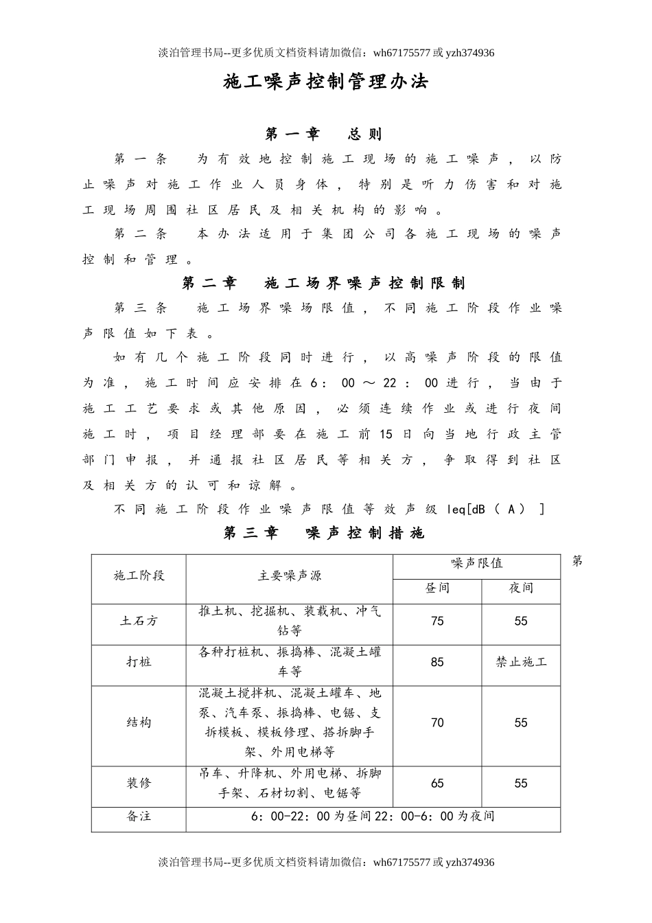 04-【环境安全】-05-施工噪声控制管理办法.doc_第1页